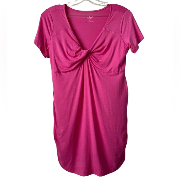 ISABEL Pink Short Sleeves Small Maternity Short Sleeves Top BNWT - Picture 1 of 5